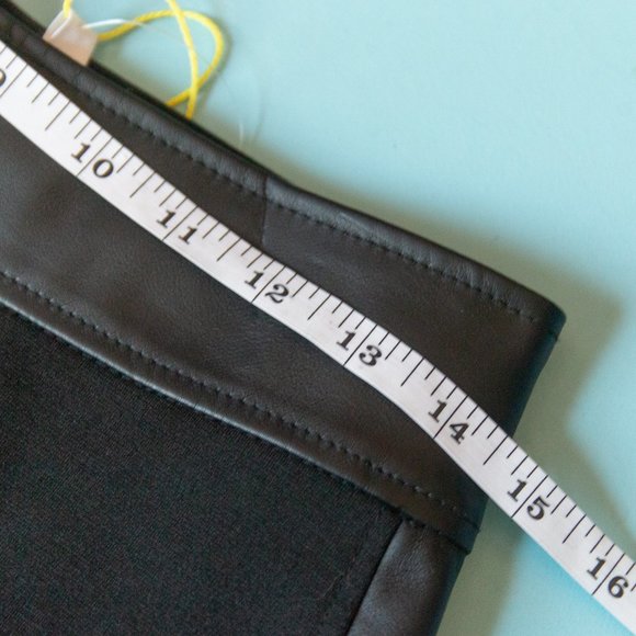 NEW BCBGeneration Black Faux Leather Trim Pull On High Rise Pants Size US 10 - Picture 7 of 10